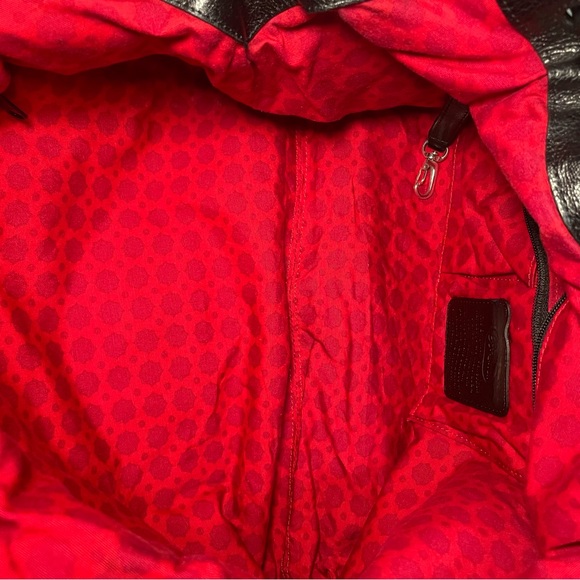 Brighton Zebra Print Canvas Embroidery Floral Shoulder Bag Black Leather Trim - Picture 5 of 11